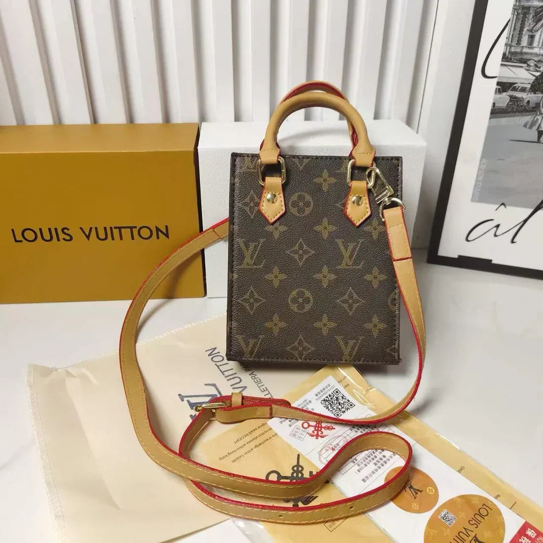 Classic Tote Bag With Crossbody Strap - product view 1