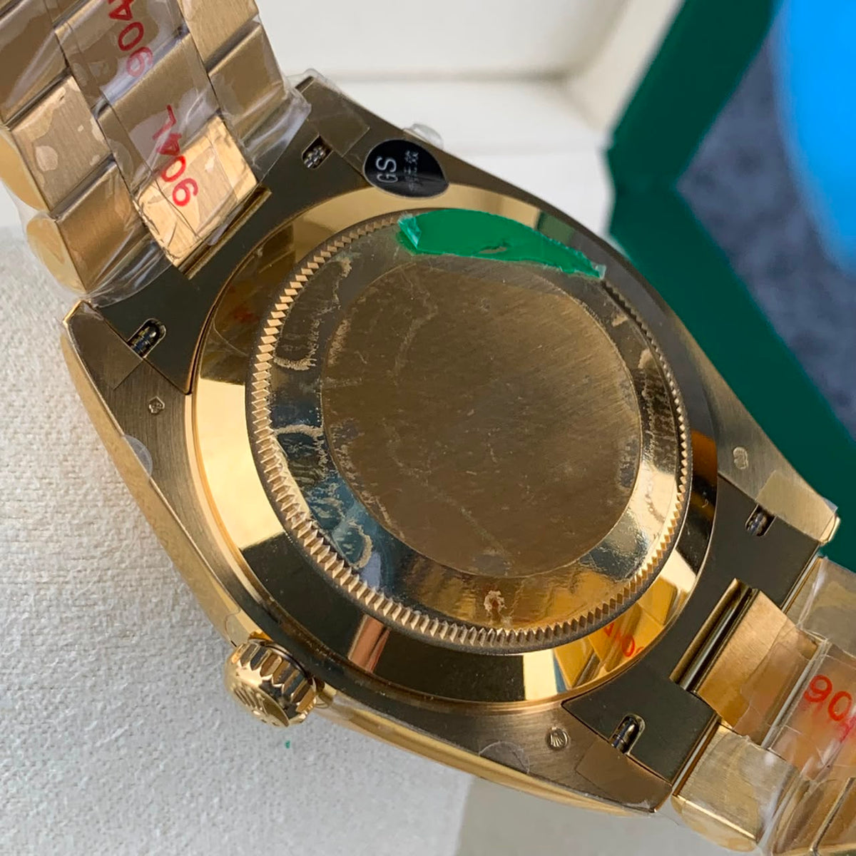 Yellow Gold & Green 40MM Watch - product view 9