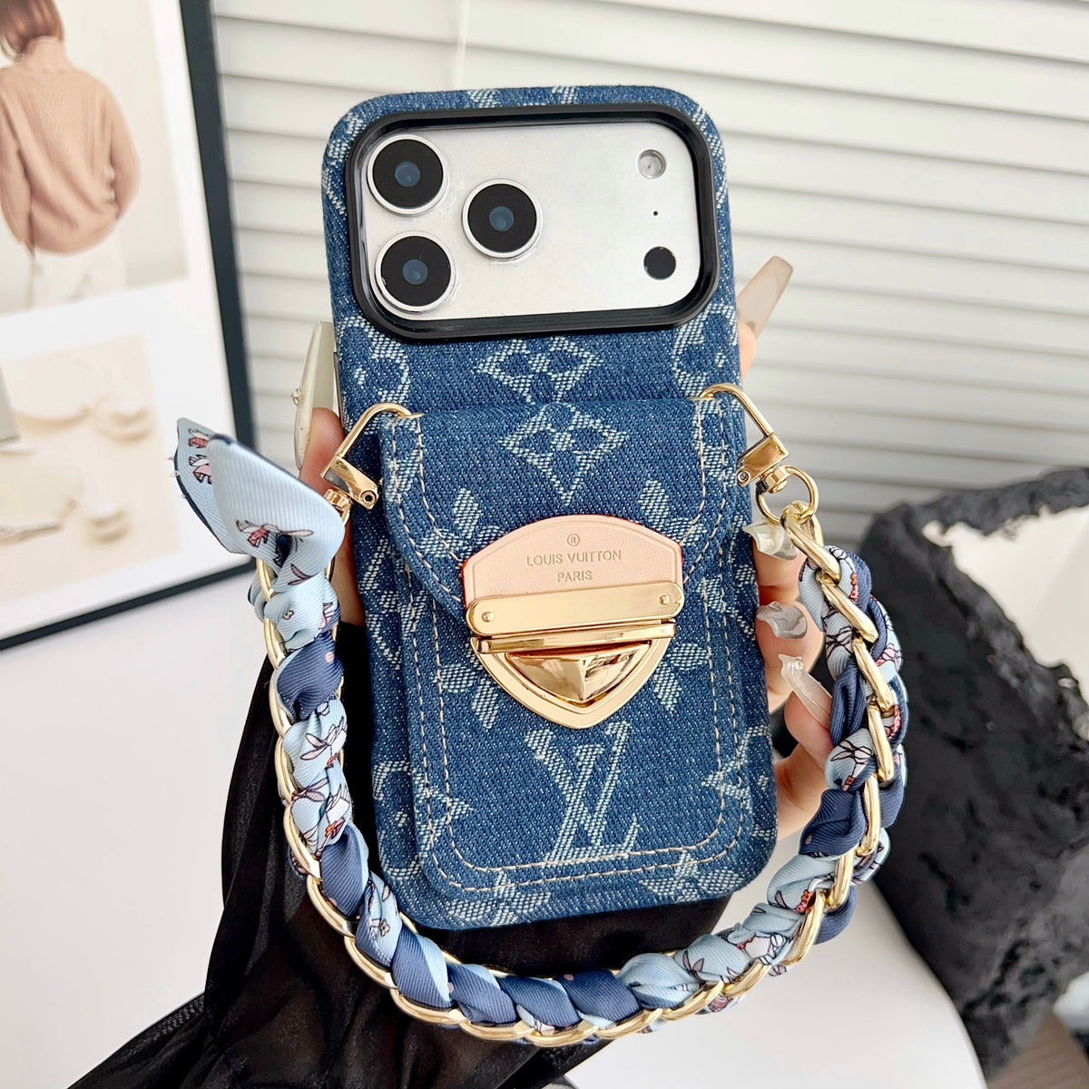 Crossbody iPhone Case with Card Pocket & Detachable Strap - product view 13
