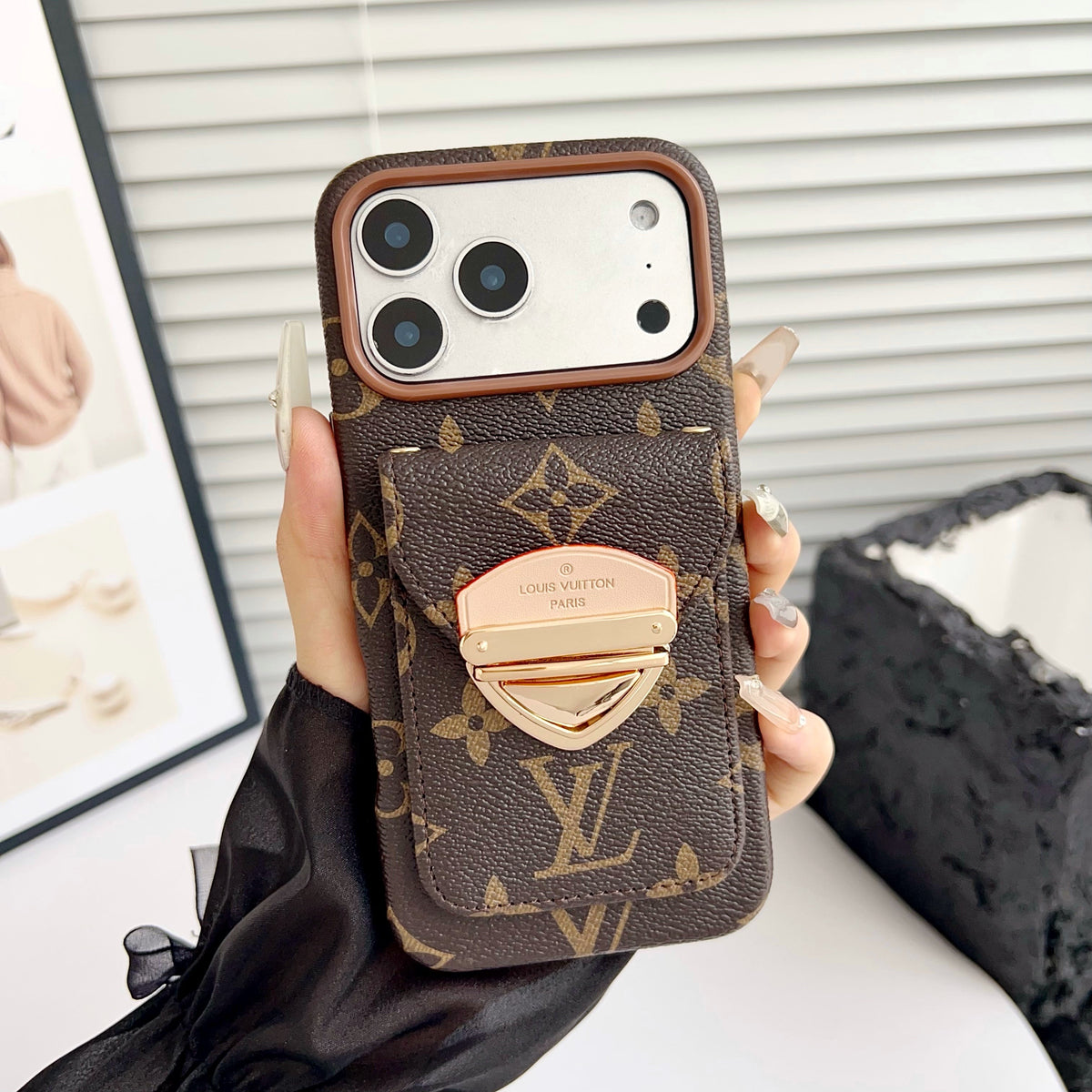Crossbody iPhone Case with Card Pocket & Detachable Strap - product view 6