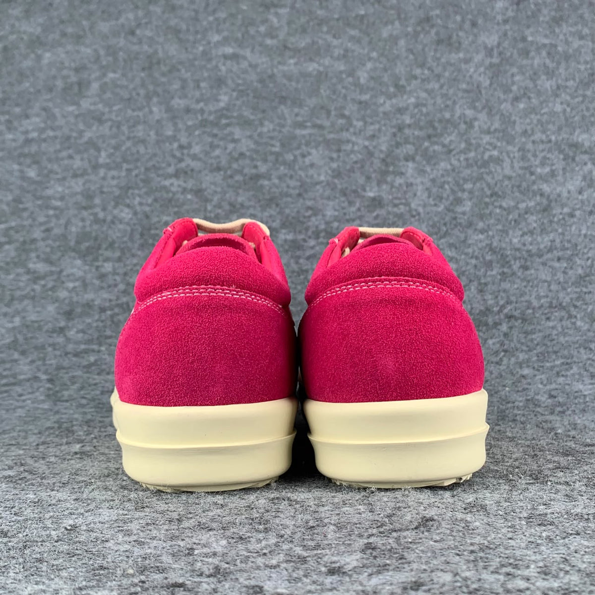 Rick Owens Wmns EDFU Suede Leather Vintage Low Sneakers 'Hot Pink' - product view 6