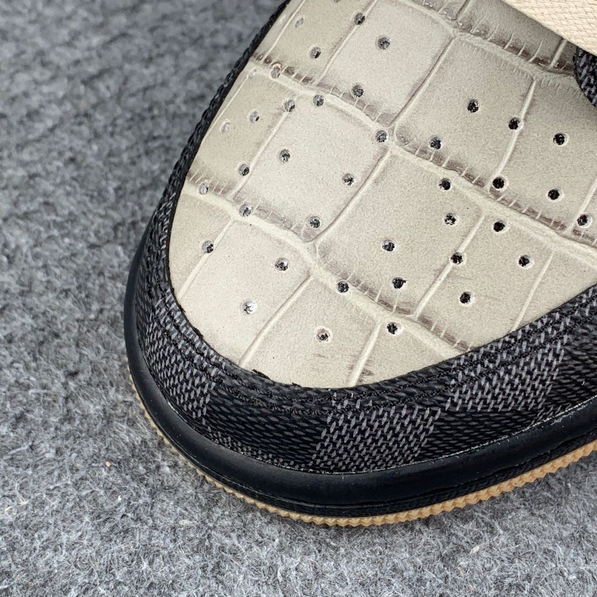 Custom Air Jordan 1 Low LV OG "Crocodile/Shadow" Sneakers - product view 7
