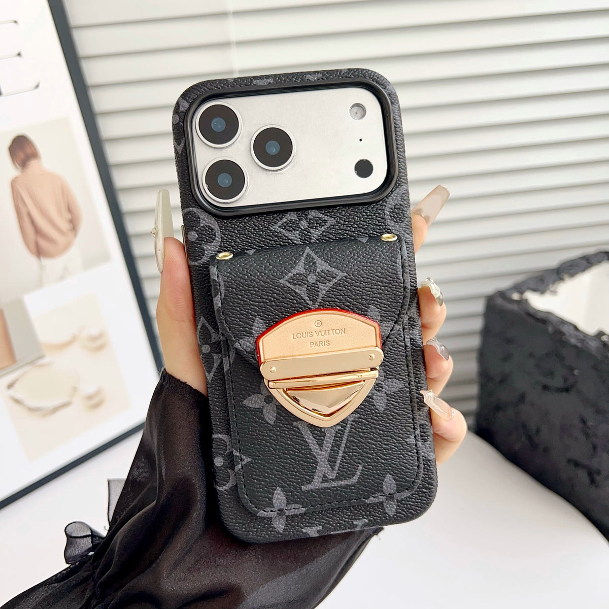 Crossbody iPhone Case with Card Pocket & Detachable Strap - product view 8