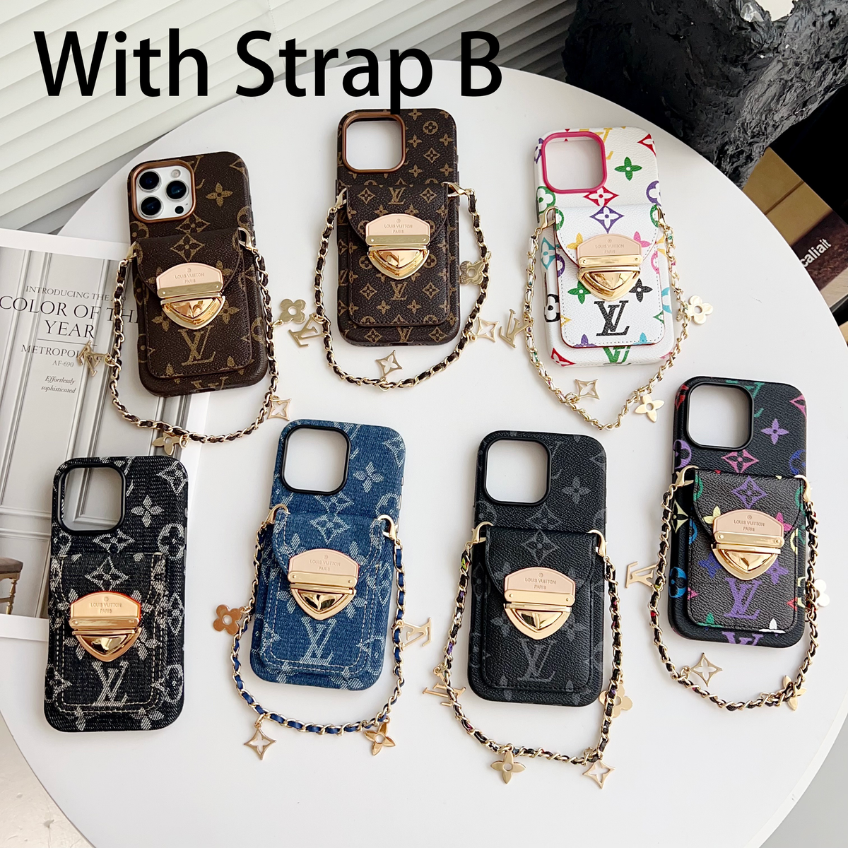 Crossbody iPhone Case with Card Pocket & Detachable Strap - product view 4