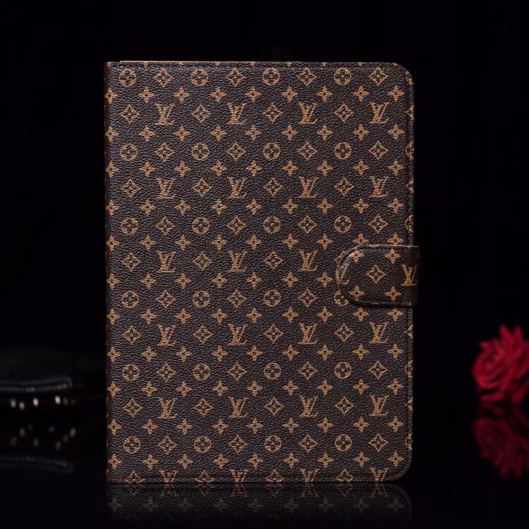 Elegant Monogram Canvas Flip Cover Apple iPad Protective Leather - product view 2