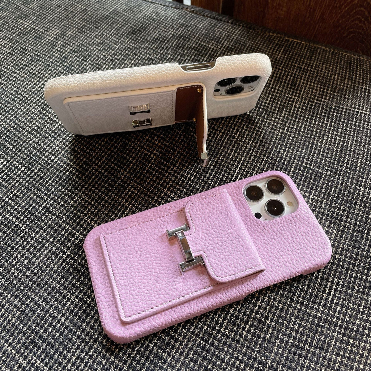 H Card Holder Leather iPhone Case - product view 11