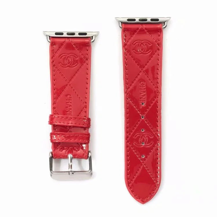 GLOSSY LEATHER APPLE WATCH BAND - product view 19