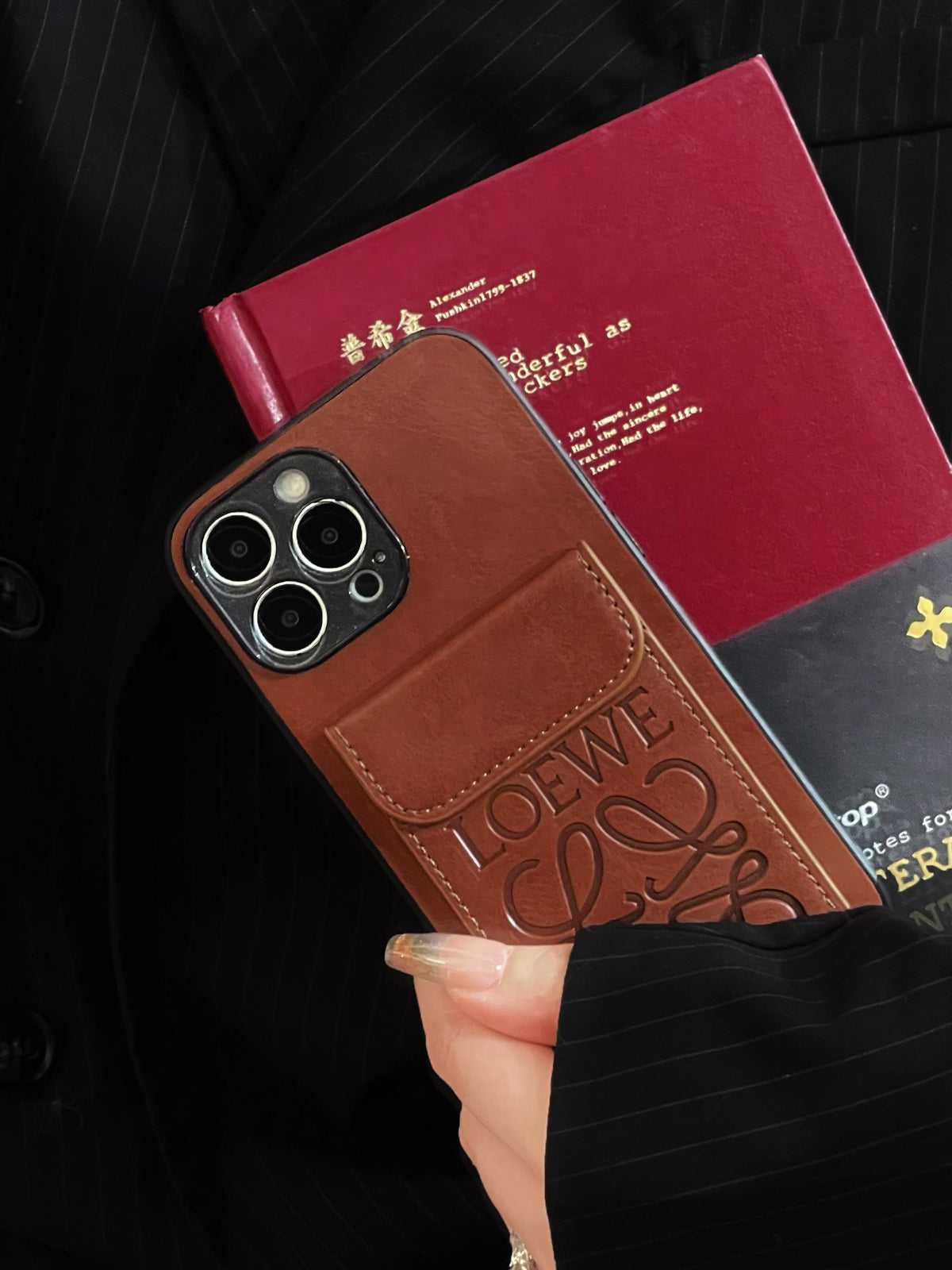 iPhone Case With Card Holder Brown-LZP241448 - product view 6