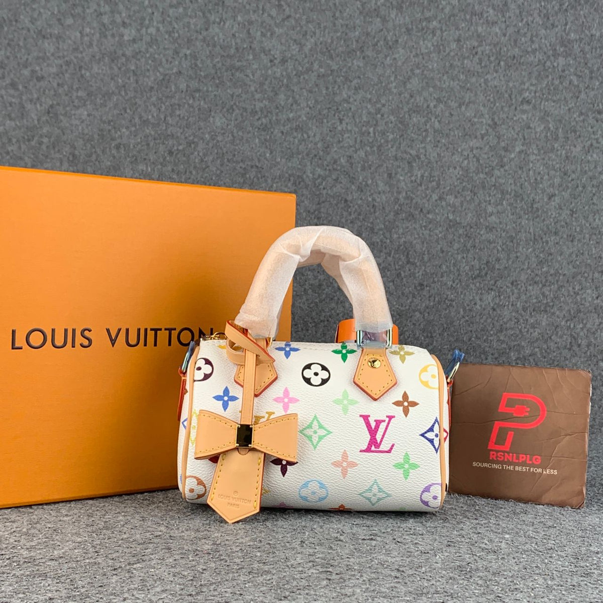 LV x Takashi Murakami Nano Speedy White Multicolored Handbag - product view 1