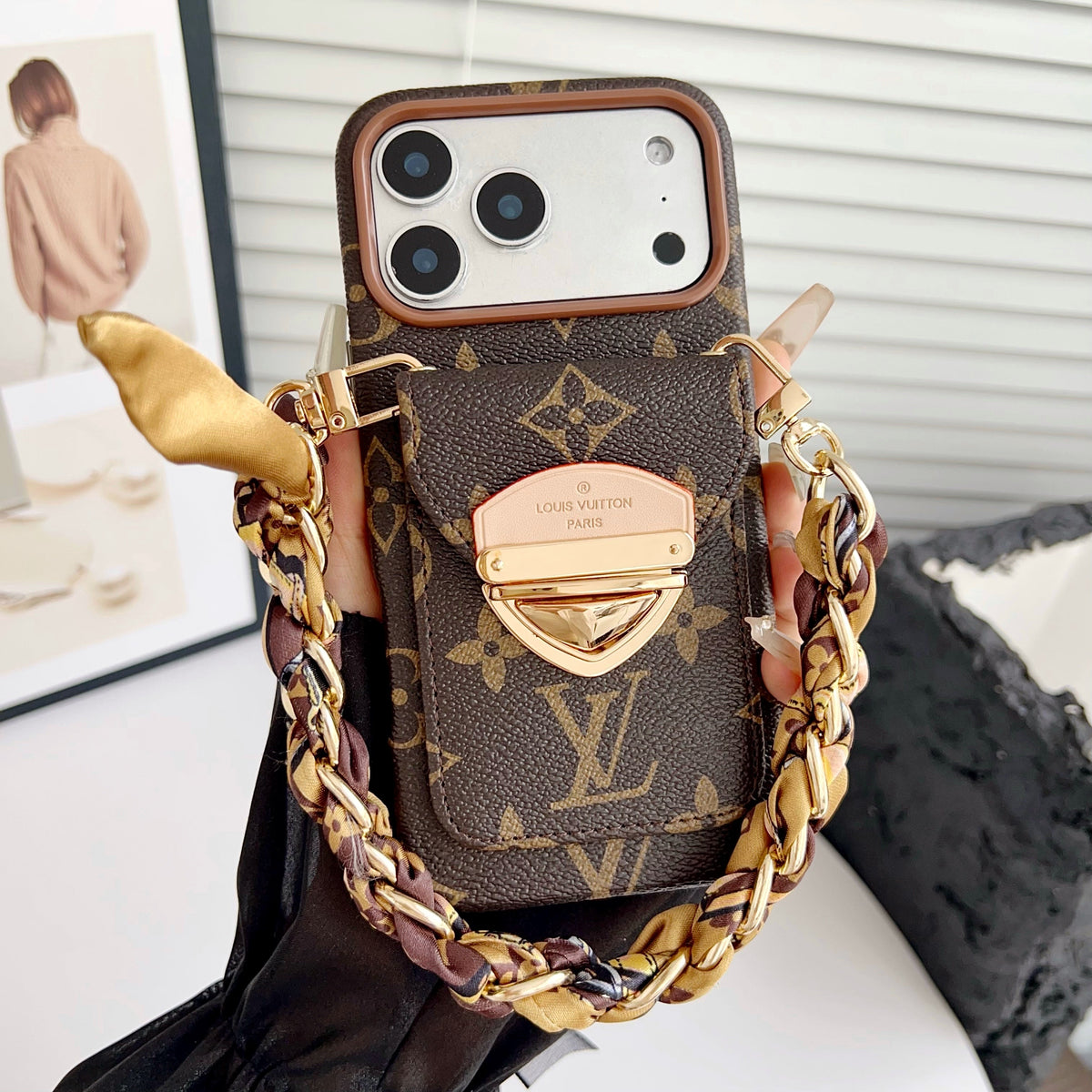 Crossbody iPhone Case with Card Pocket & Detachable Strap - product view 14