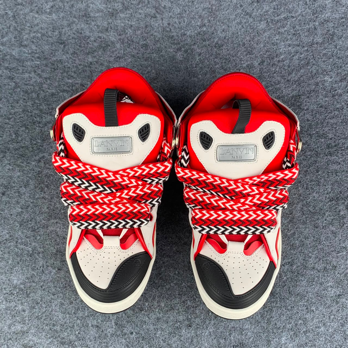 Lanvin Curb Sneakers 'Red White' - product view 2