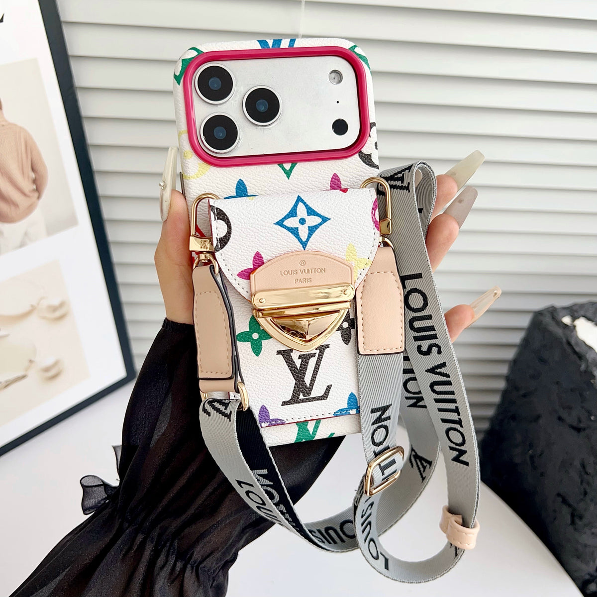 Crossbody iPhone Case with Card Pocket & Detachable Strap - product view 19