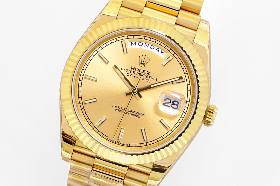 Yellow Gold Stick Dial 40MM Watch - product view 3