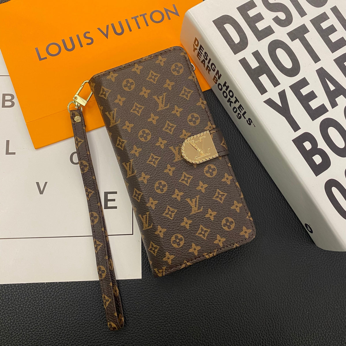 MONOGRAM CANVAS LEATHER WALLET SAMSUNG MOBILE PHONE CASE - product view 4