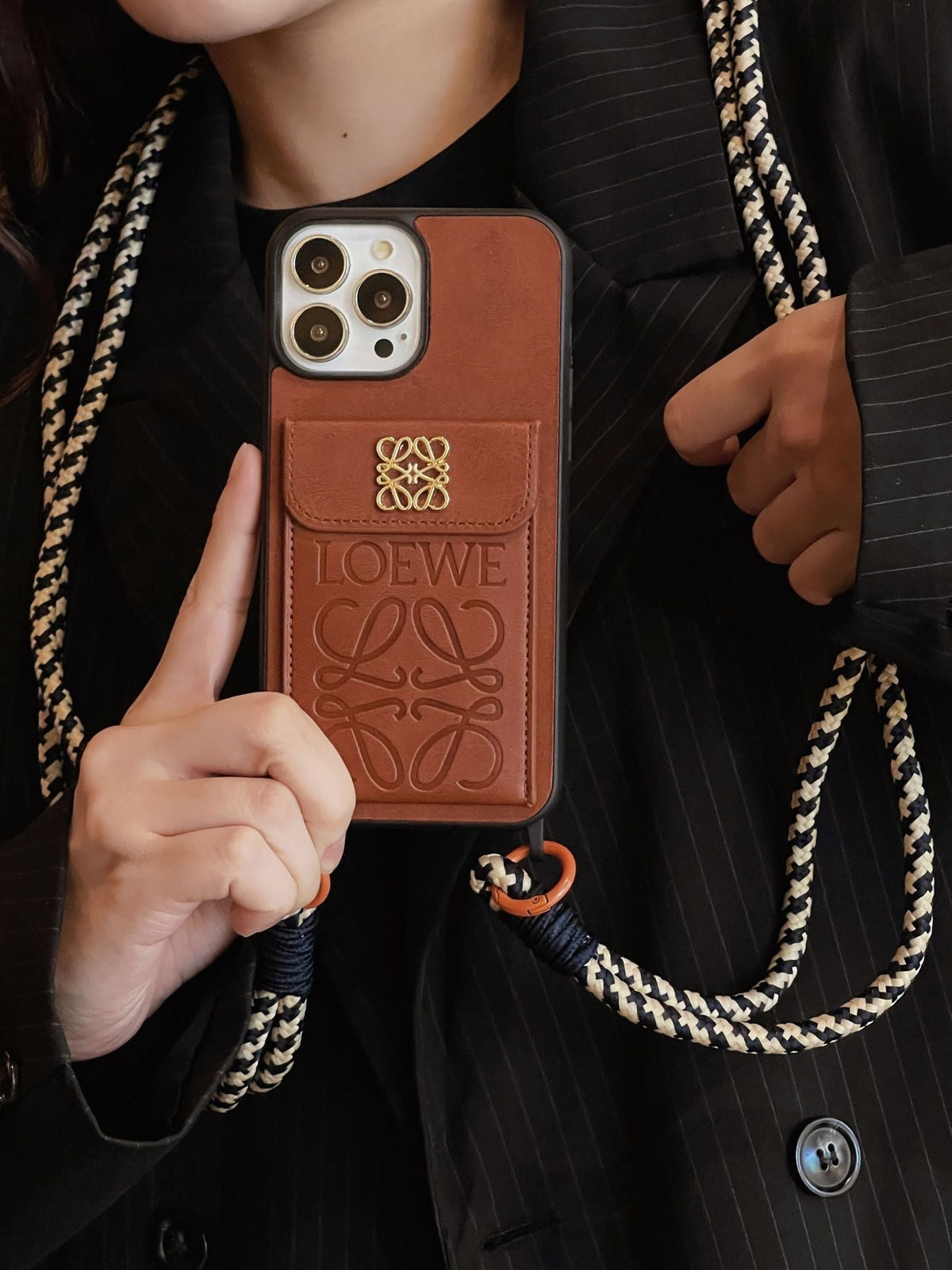 Loe Card Holder Leather iPhone Case - product view 7