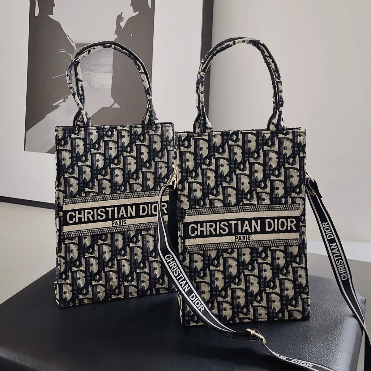 Classic Tote Bag With Crossbody Strap - product view 5