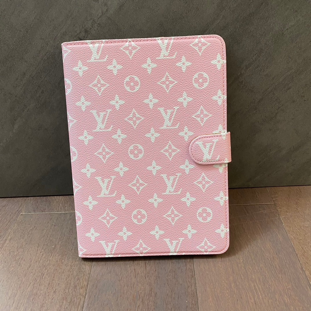 Canvas Monogram Leather Fresh Summer Theme Pattern Apple iPad case - product view 10