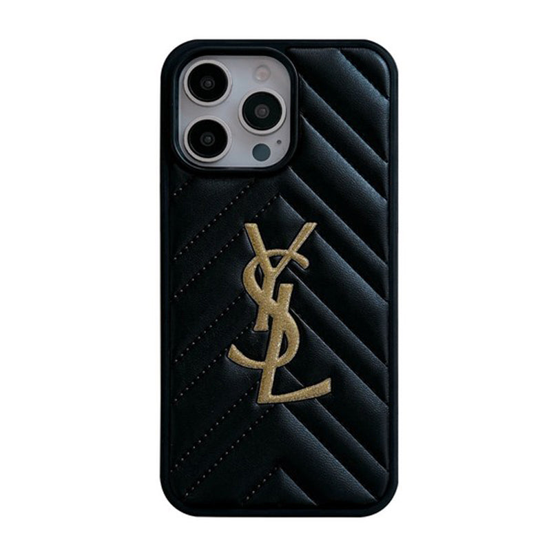 Saint Black & White Leather iPhone Case - product view 1