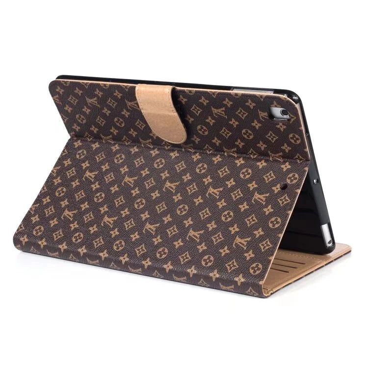 Canvas Monogram Leather Fresh Summer Theme Pattern Apple iPad case - product view 13