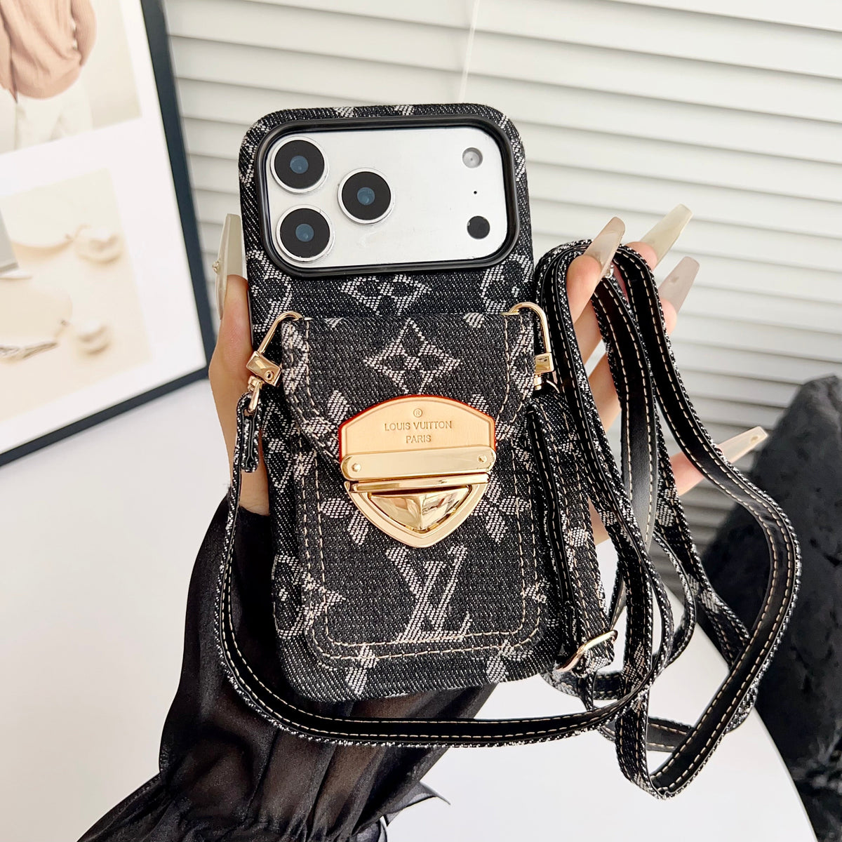 Crossbody iPhone Case with Card Pocket & Detachable Strap - product view 17