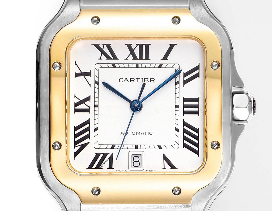 Santos Stainless Steel & Yellow Gold 39.8MMx47.5MM Watch (W2SA0009) - product view 3