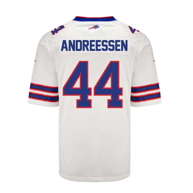 American Football Jersey | B.Bills #44 Joe Andreessen Player White Game Jersey -Stitched American Football Jerseys - image 1