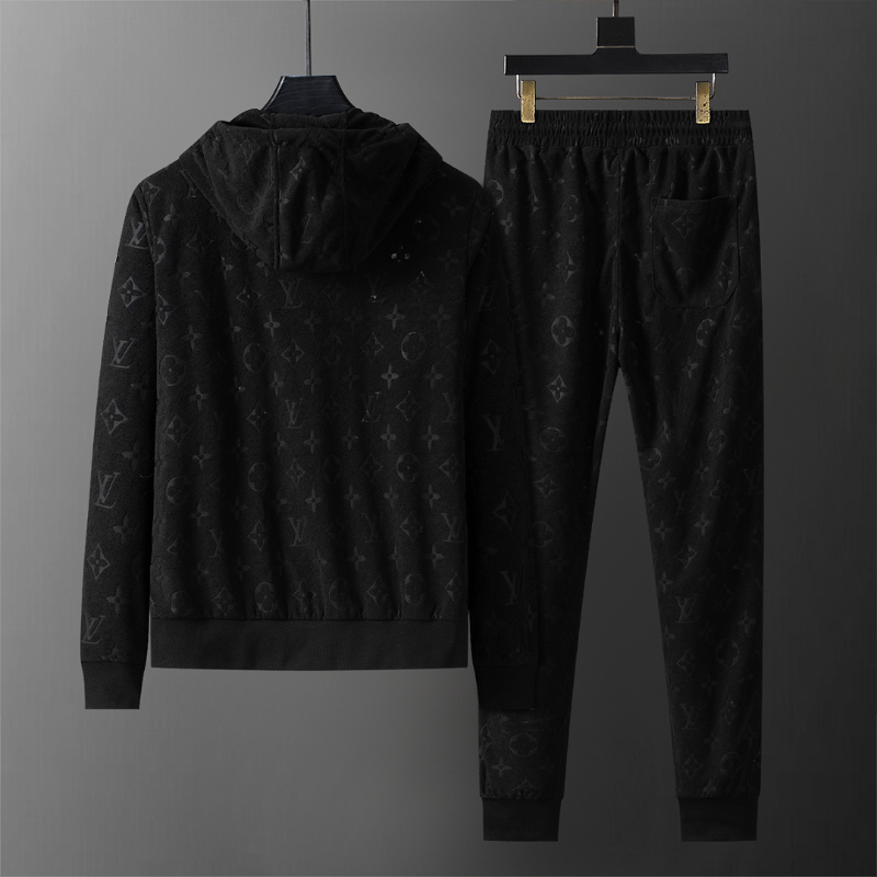 LVC300 New men's autumn and winter long sleeved suit top+pants clothing