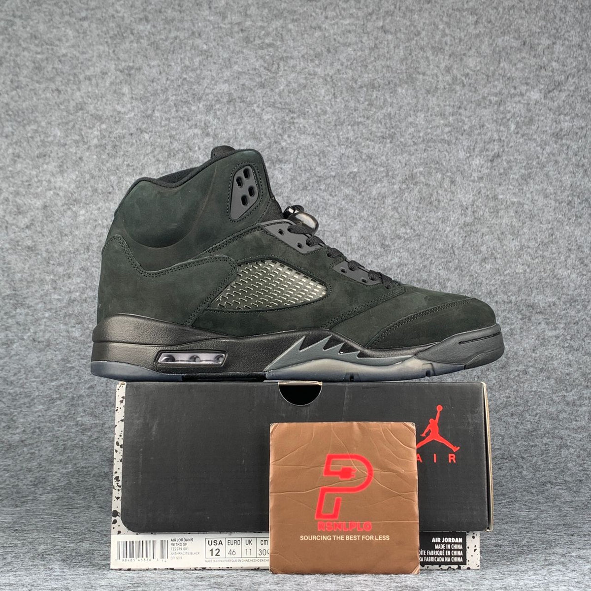 (Custom) Air Jordan 5 Retro "Black Cat" Sneakers - product view 1