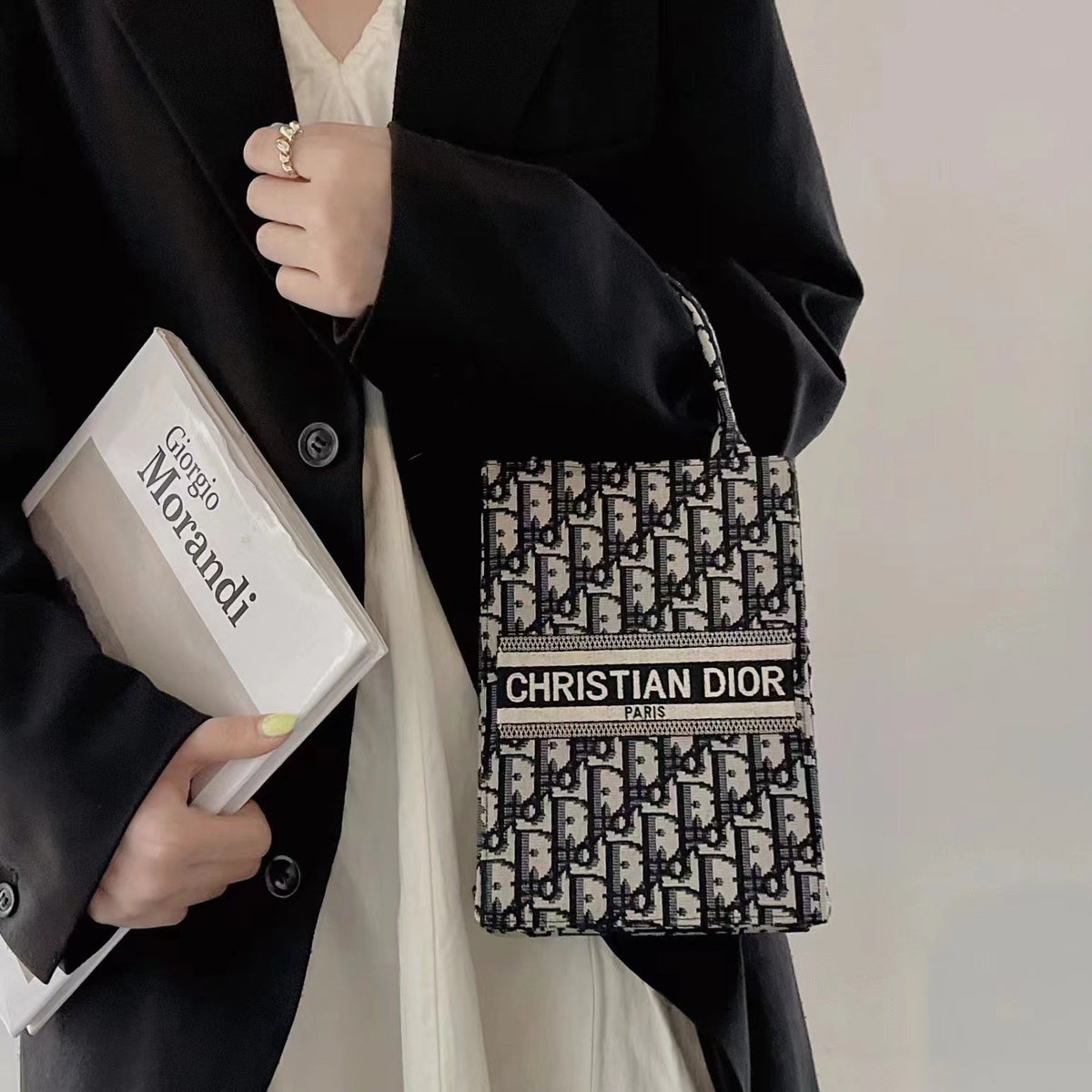 Classic Tote Bag With Crossbody Strap - product view 6