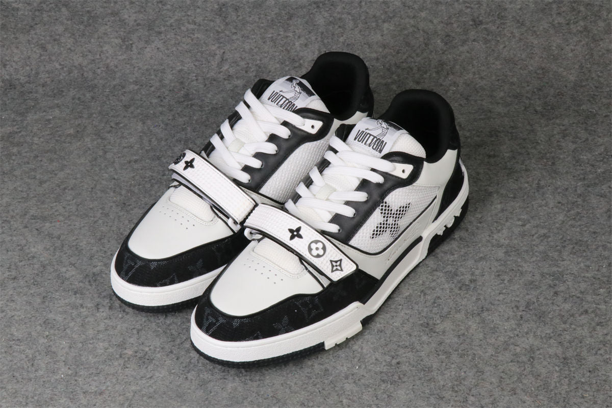 LV Trainer Low Sneakers 'Velcro Strap - Black Monogram Denim' - product view 14