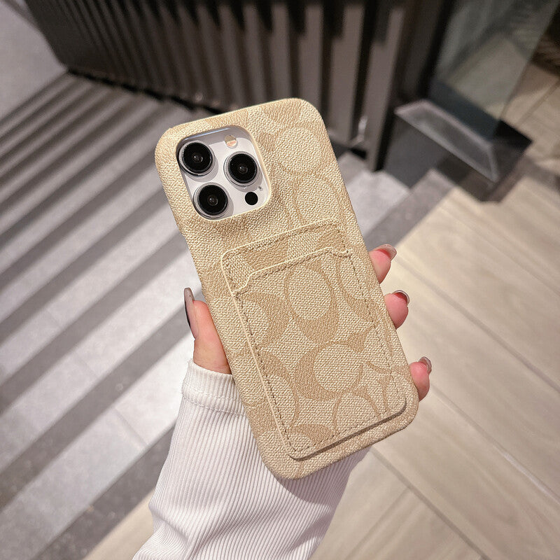 Classic Classic iPhone Case With Card Holder White -JQB240330 - product view 2