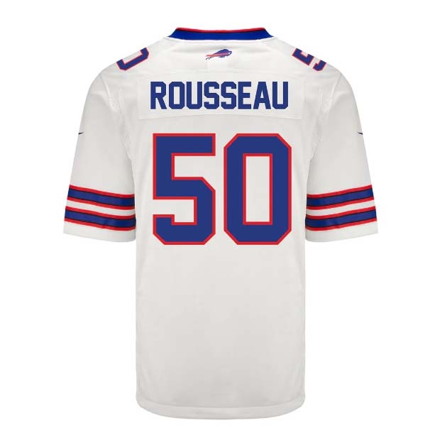 American Football Jersey | B.Bills #50 Greg Rousseau Player White Game Jersey -Stitched American Football Jerseys - image 1