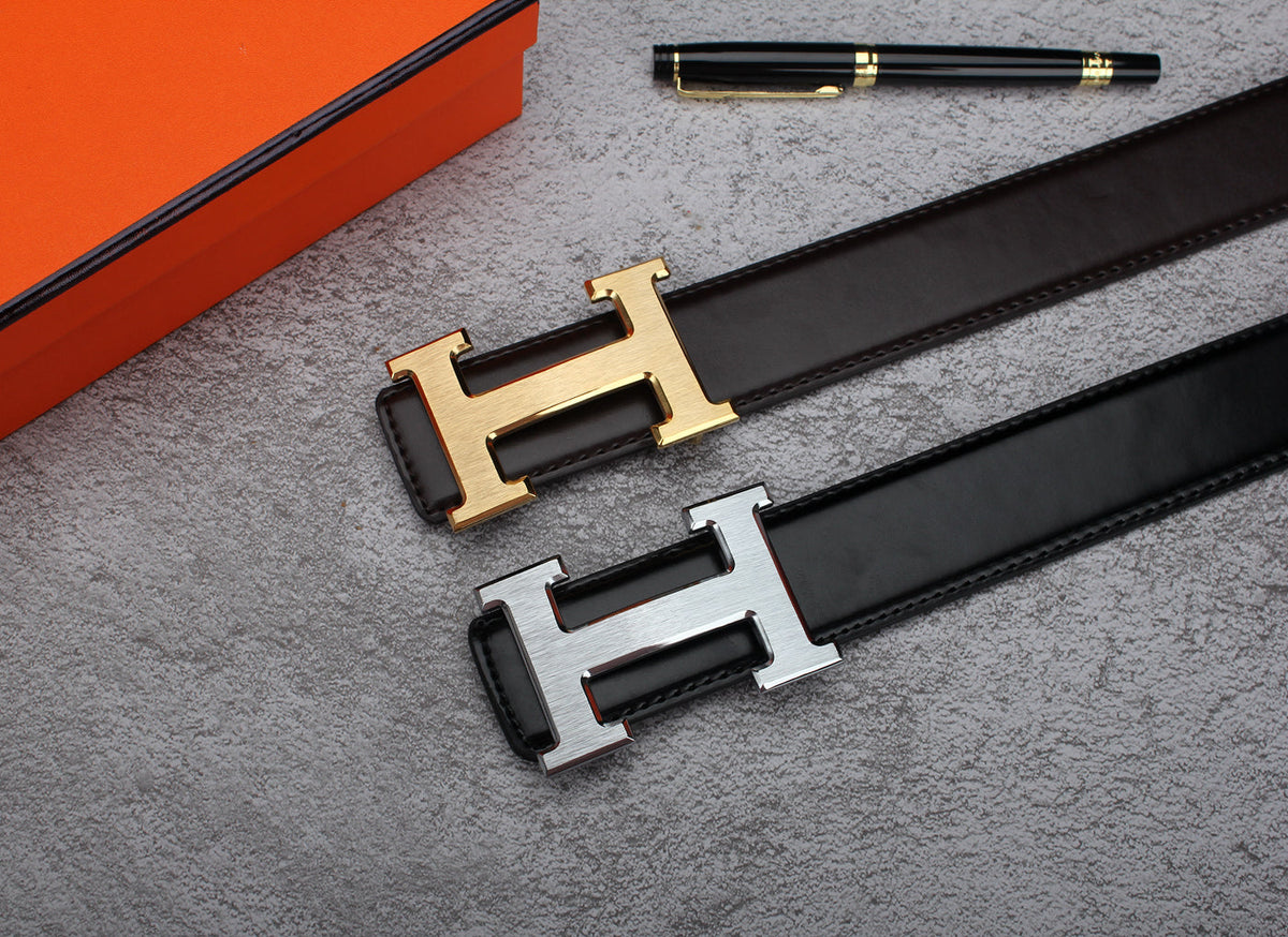 2 Colors Classic Buckle Leather Belt - product view 4