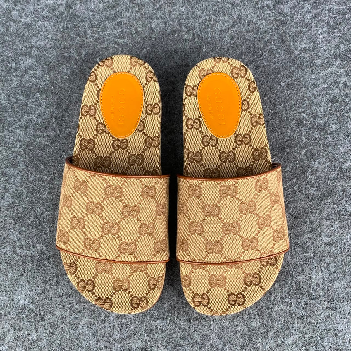 Gucci GG Cattern Canvas Slide Sandals - product view 2