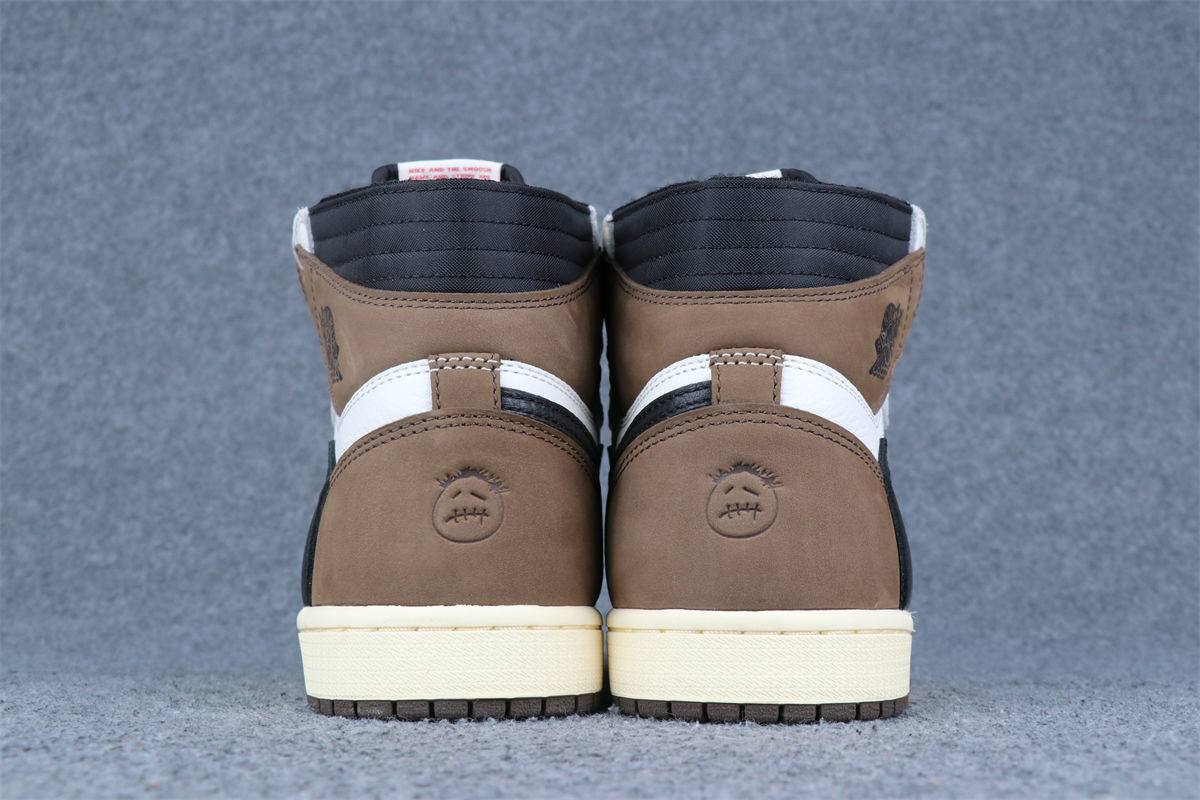 Custom Travis Scott x Air Jordan 1 Retro High OG Sneakers 'Reverse Mocha' - product view 11