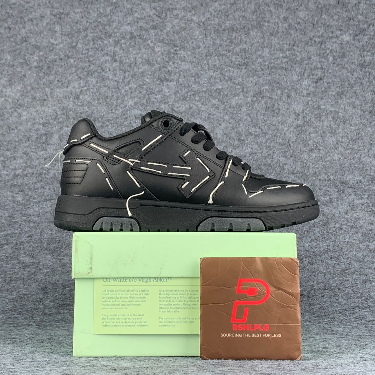 Off-White Out of Office Sneakers 'Sartorial Stitching Black' - product view 1