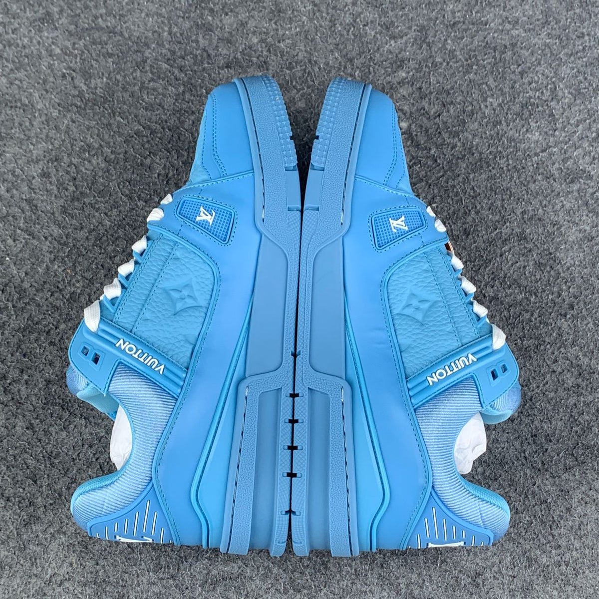 LV Trainer Sneakers 'Embossed Monogram - Blue' - product view 4
