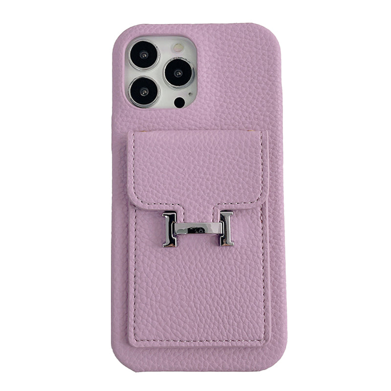 H Card Holder Leather iPhone Case - product view 14