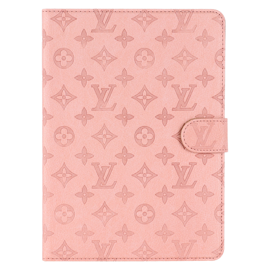 3D Embossed Canvas Monogram Holster Apple iPad Flip Cover With Stand - product view 5
