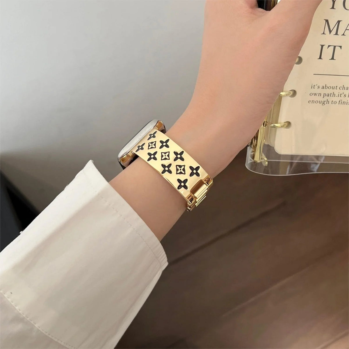 EMBOSSED METAL APPLE WATCH STRAP - product view 11