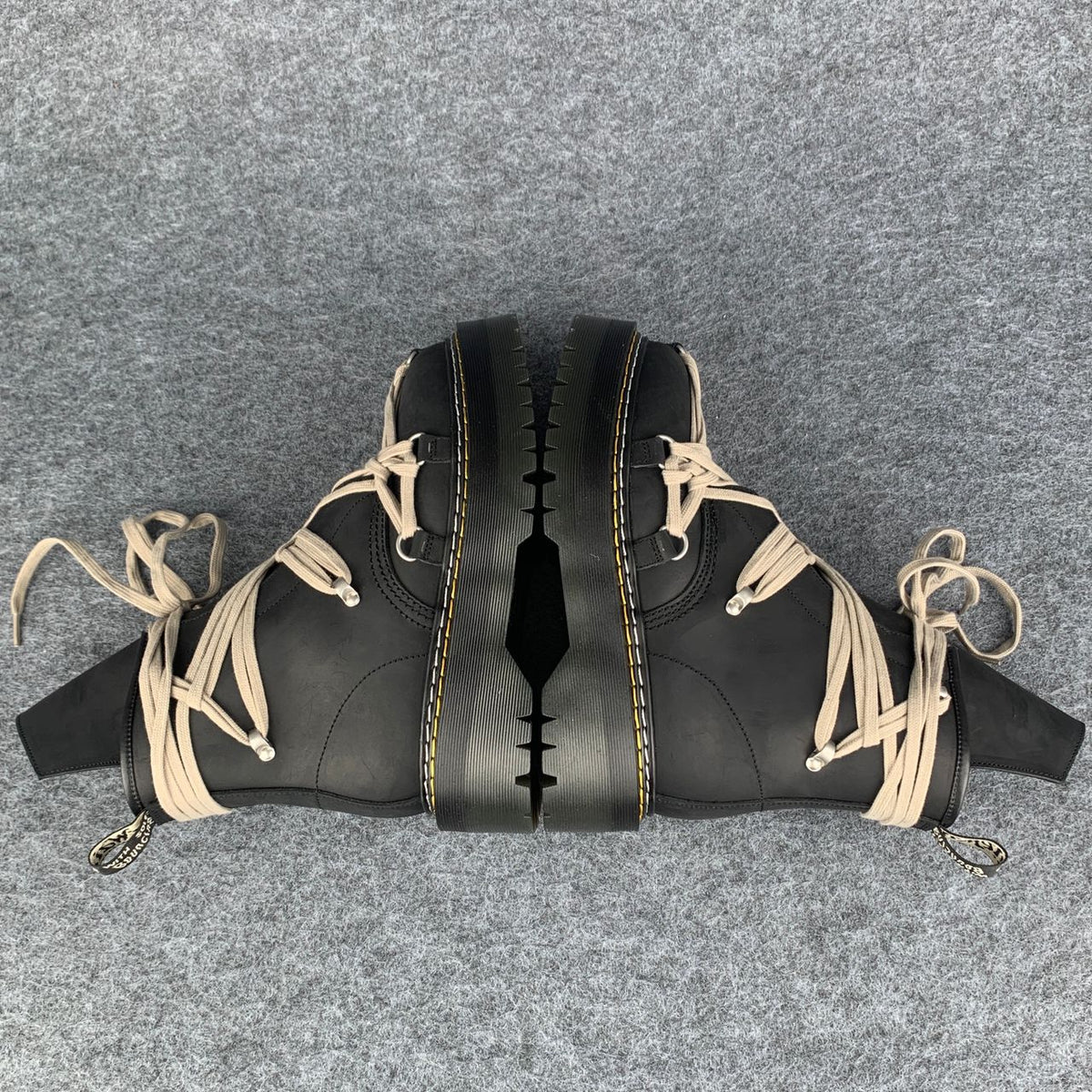 Dr. Martens x Rick Owens Wmns DRKSHDW 1460 Quad Sole Megalace Boot 'Black' - product view 3