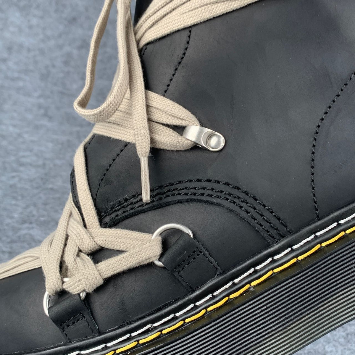 Dr. Martens x Rick Owens Wmns DRKSHDW 1460 Quad Sole Megalace Boot 'Black' - product view 8