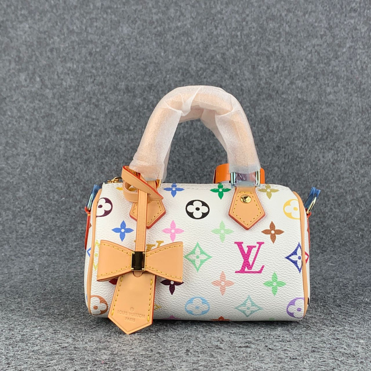 LV x Takashi Murakami Nano Speedy White Multicolored Handbag - product view 2