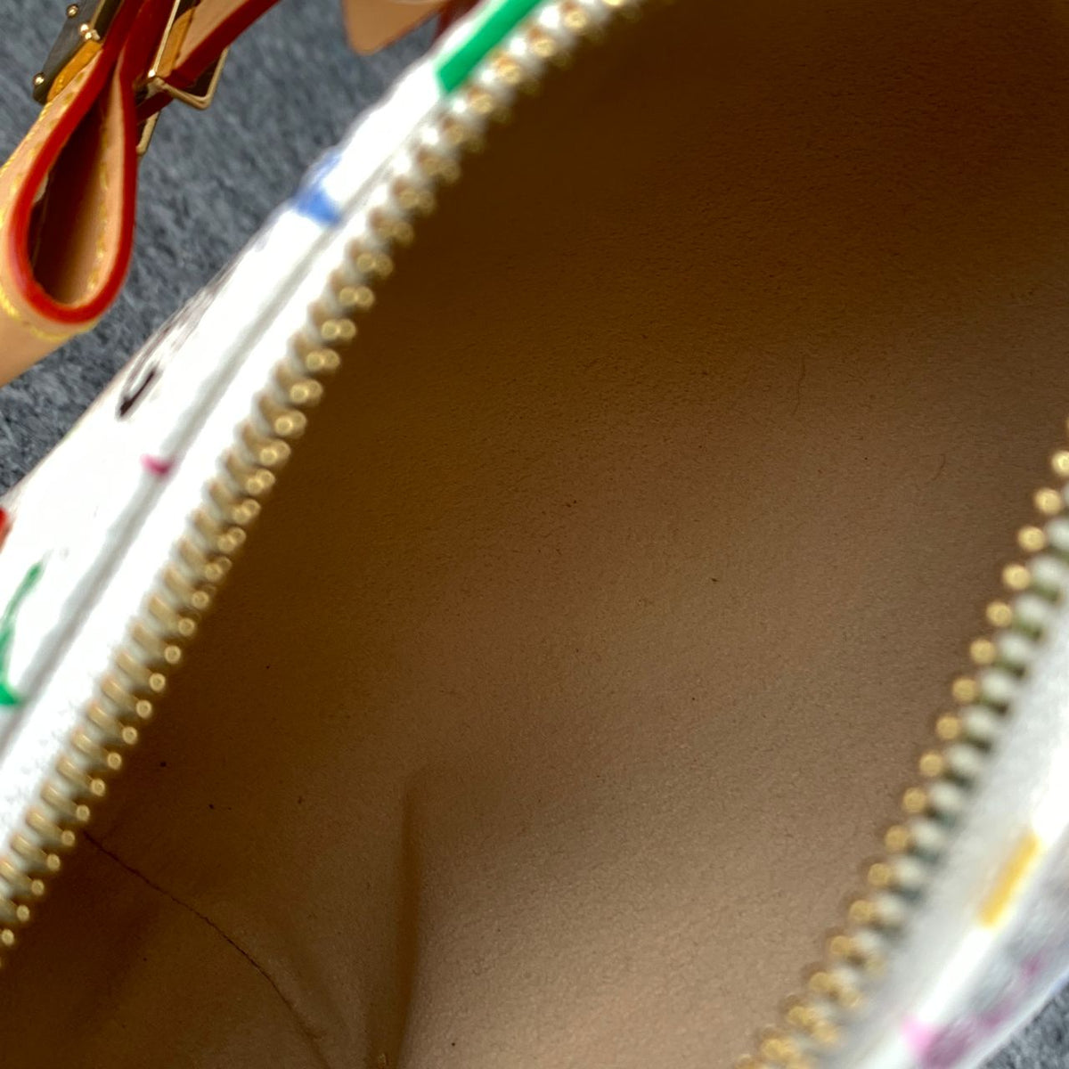 LV x Takashi Murakami Nano Speedy White Multicolored Handbag - product view 9
