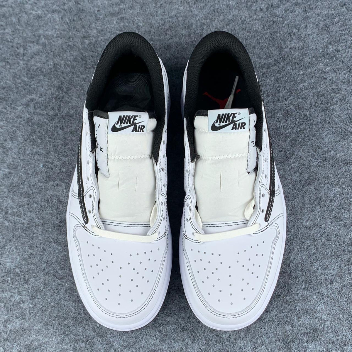 Custom Travis Scott x Air Jordan 1 Low "Phantom Stitch" Sneakers - product view 2