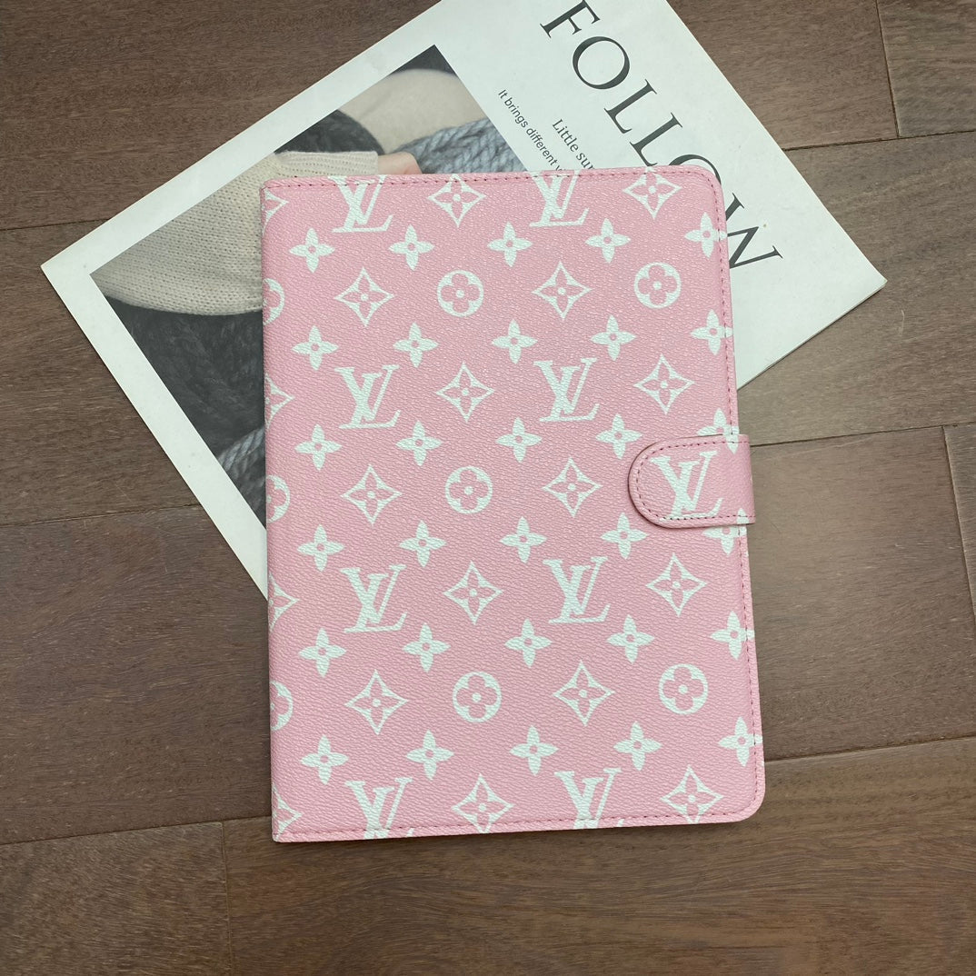 Elegant Monogram Canvas Flip Cover Apple iPad Protective Leather - product view 6