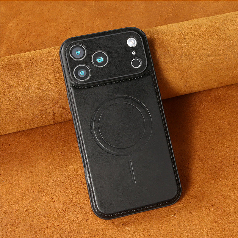 Imitation Leather MagSafe Case Phone Case - product view 4