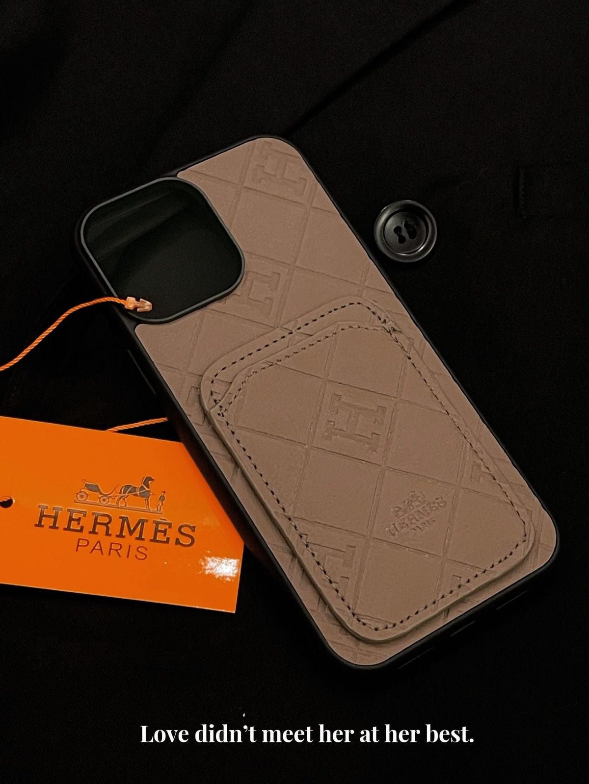 H Leather Card Holder iPhone Case - product view 9