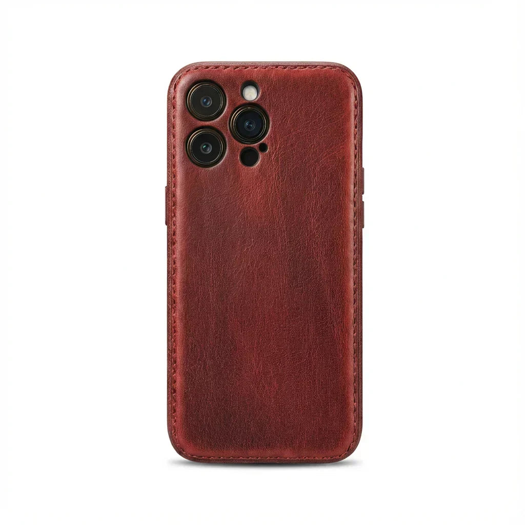 Handcrafted Vegetable-Tanned Leather iPhone Case - product view 10