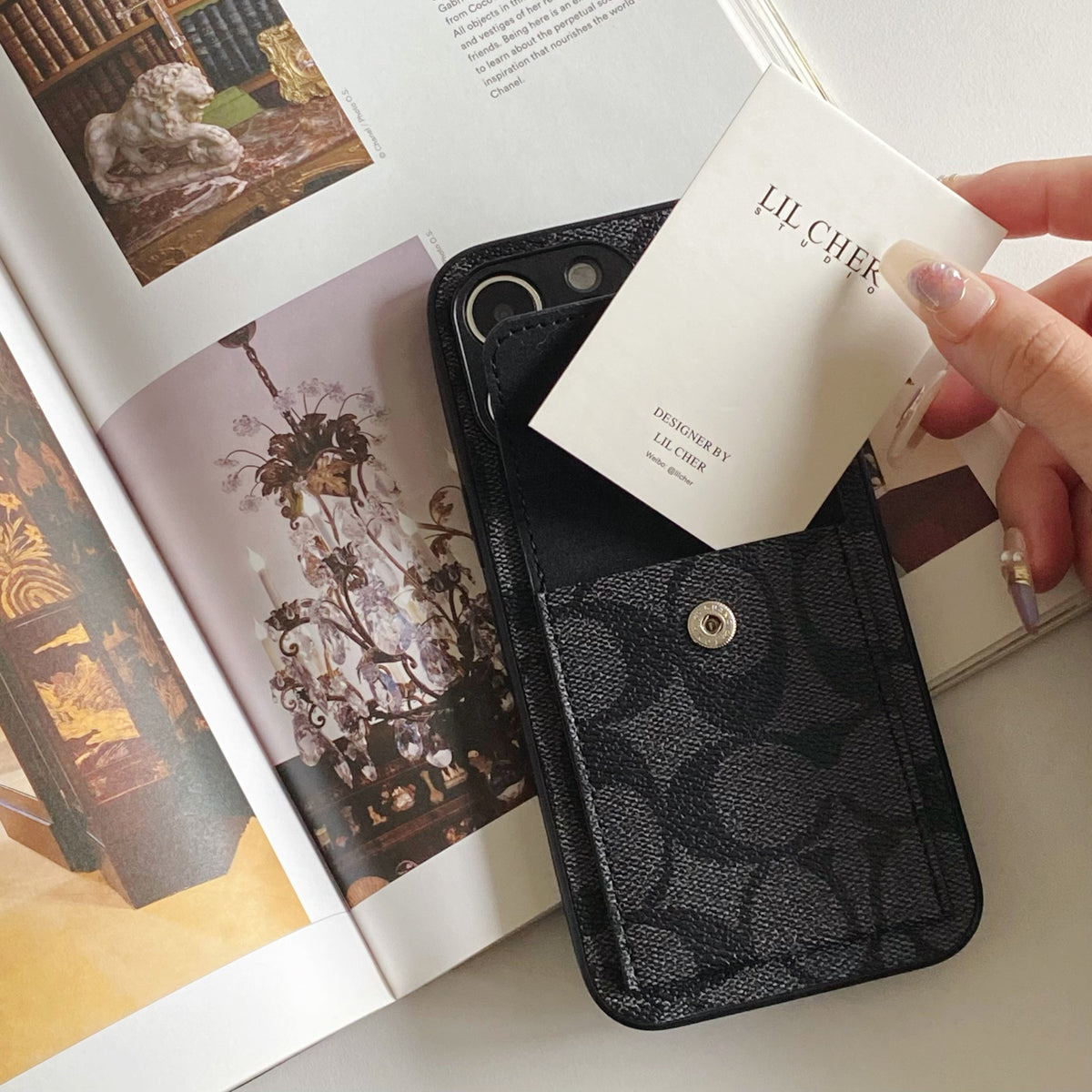 Classic iPhone Case With Wallet Black-HP240513 - product view 3